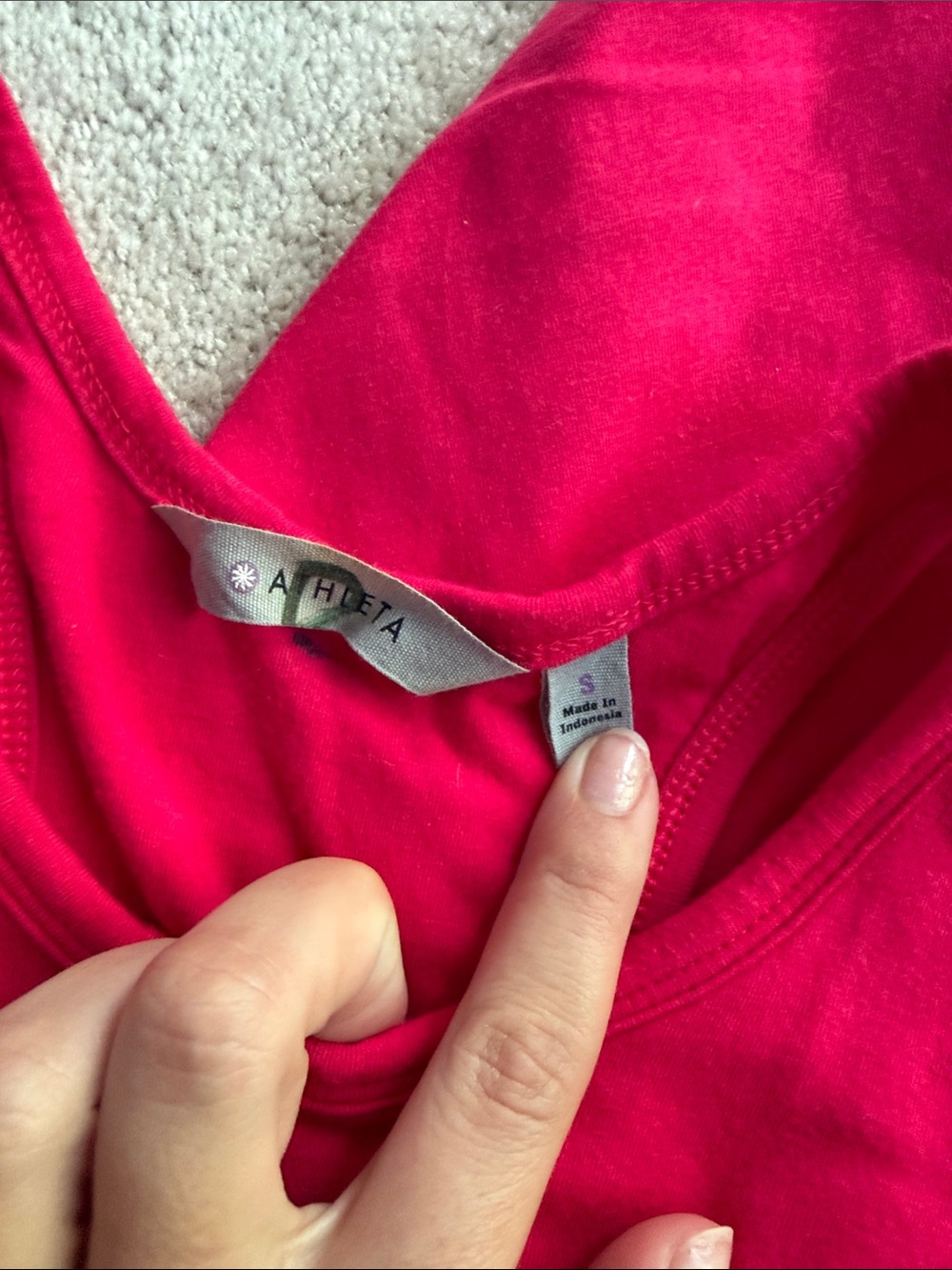 Athleta Hot Pink Racerback Tank Dress - size Small - Picture 2 of 4